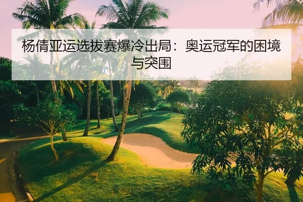 杨倩亚运选拔赛爆冷出局：奥运冠军的困境与突围